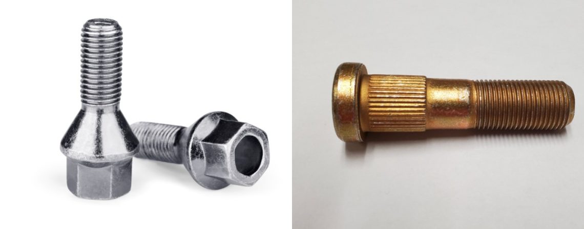 2x Steel Wheel Stud Bolts For Toyota Yaris Auris Avensis Corolla - 90942-02049