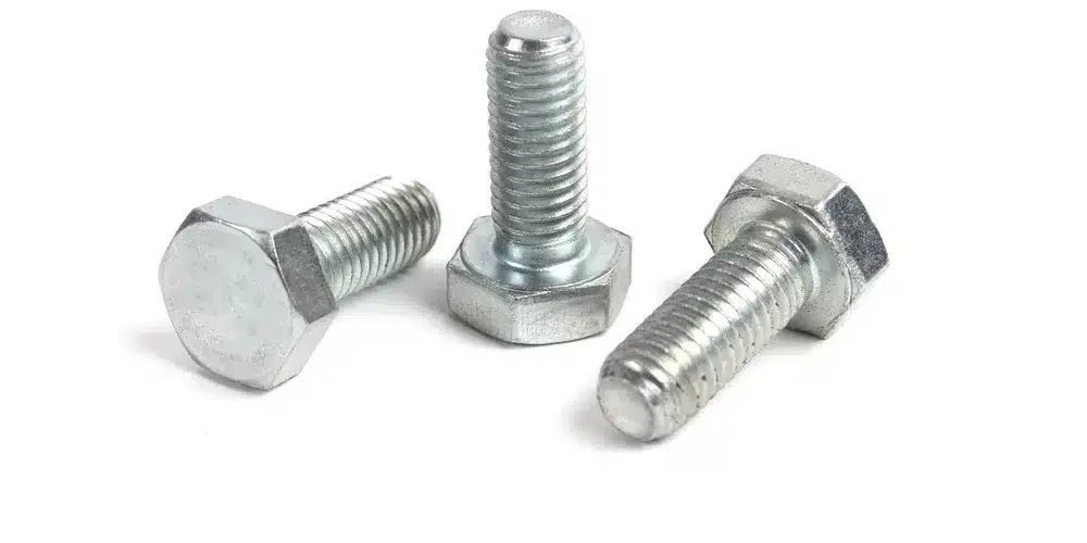 Isolated bolts on a white background